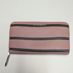 Burberry Chic Striped Women's Wallet in Pink and Black